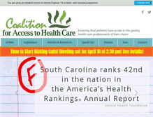 Tablet Screenshot of coalitionforaccesstohealthcare.com